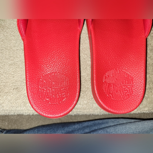 Chinatown Market CTM Smiley Slide Sandal Red Black main image 5